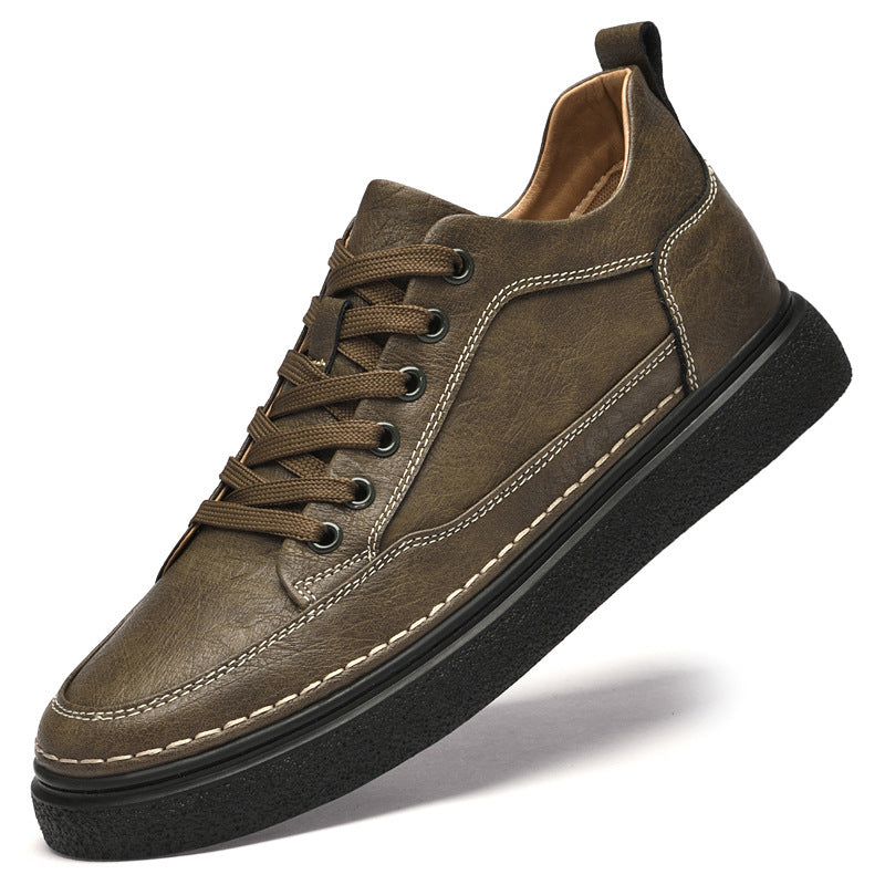 Autumn New Invisible Height Increasing Insole Men's Shoes 8cm Thick Bottom